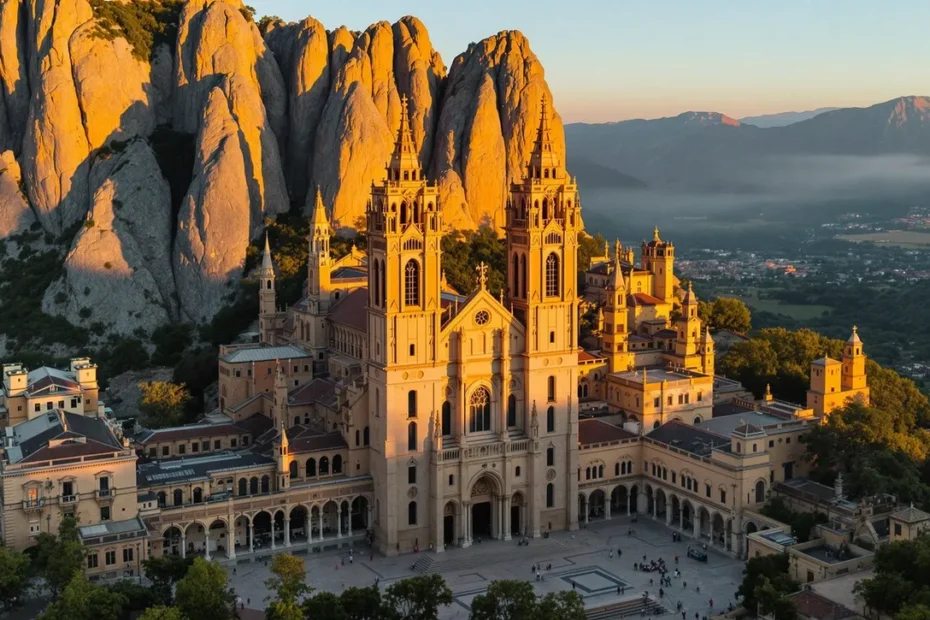 Art i arquitectura al Monestir de Montserrat 5 imatge que representa el monestir de montserrat que amaga molta més art i arquitectura de la que imaginem